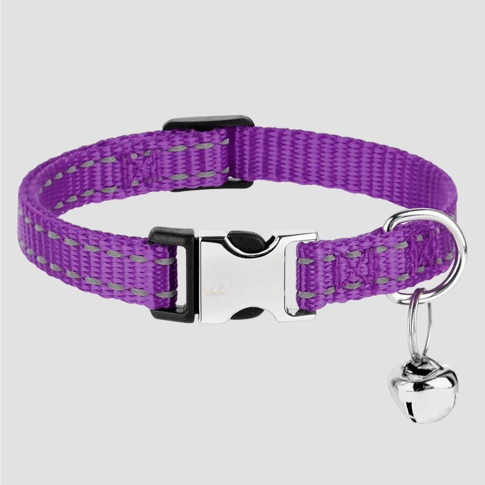 Collar para Perros y Gatos Purple con Cascabel