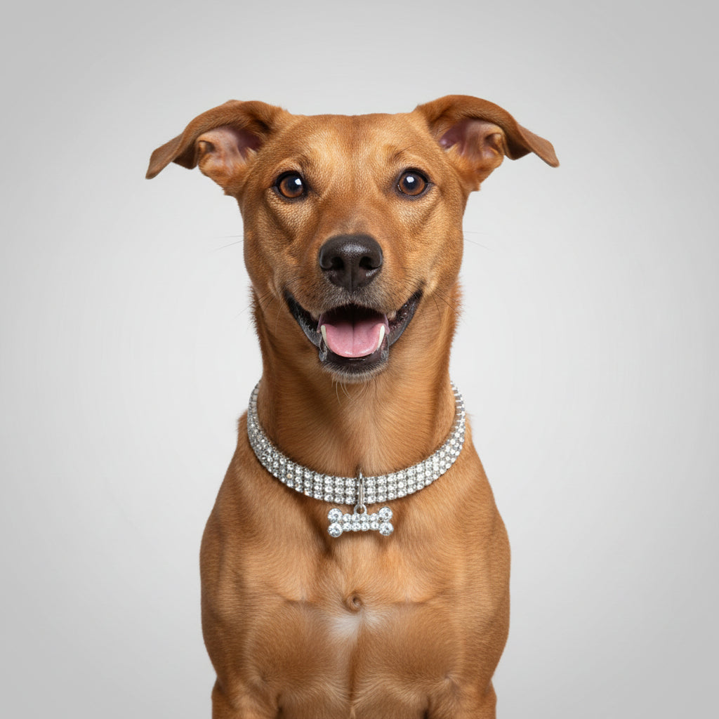 Collar de brillantes para perros y gatos – Elegancia y seguridad en cada paseo