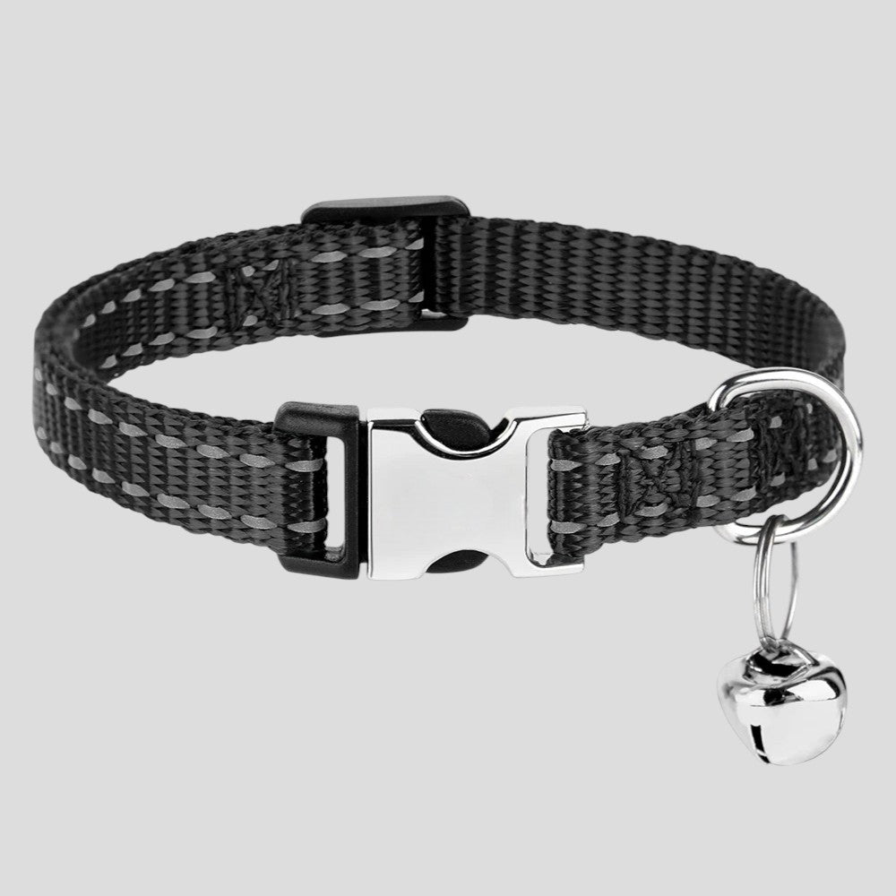Collar para Perros y Gatos con Cascabel Negro